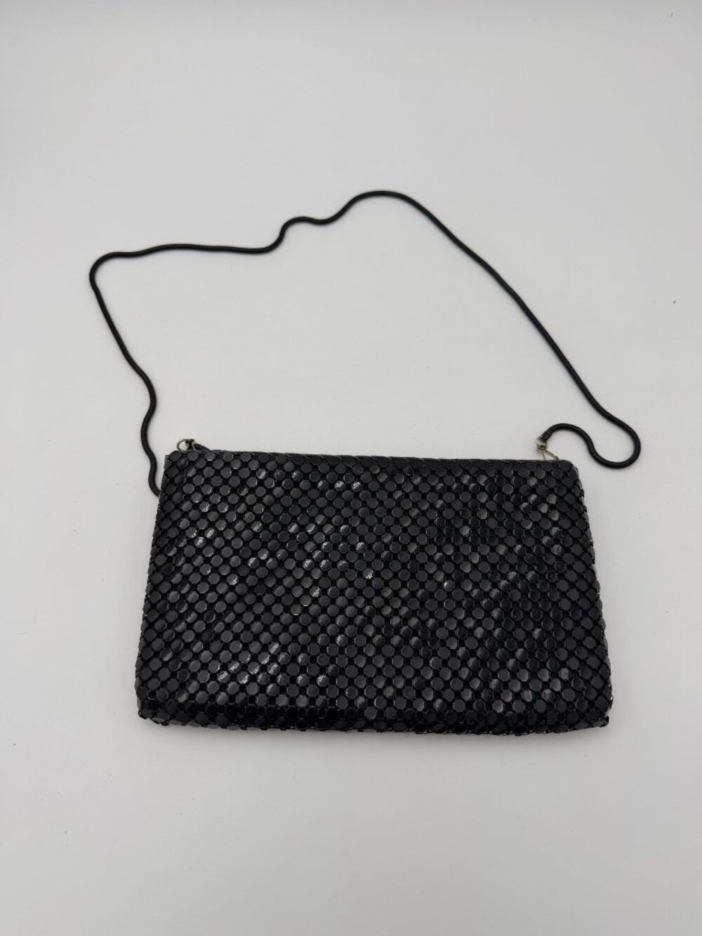 Black Beaded Evening Bag Clutch Shoulder Purse Mesh Formal Party‎ Wedding Prom